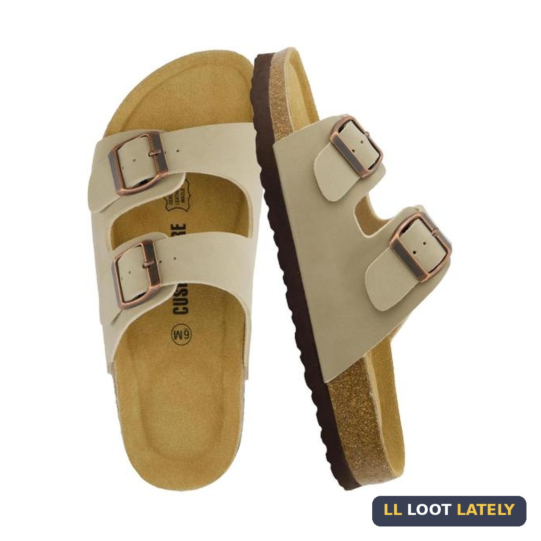 CUSHIONAIRE Lane Cork Slide Sandals