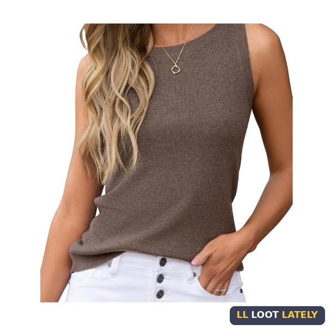 Arach&Cloz Women's Wool-Blend Sleeveless Top
